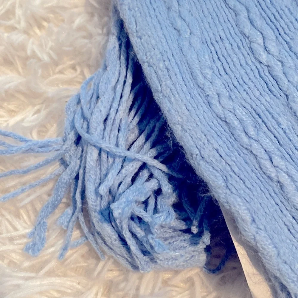 NWT New York & Company Light Blue Scarf and Gloves Set